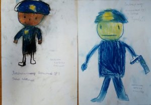 rysunek - dwaj policjanci